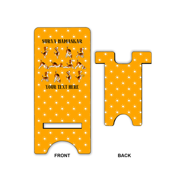 Yoga Dogs Sun Salutations Large Phone Stand - Front & Back