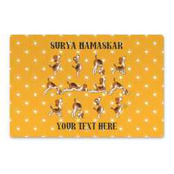 Yoga Dogs Sun Salutations Large Rectangle Car Magnet (Personalized)
