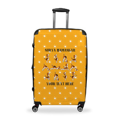 Yoga Dogs Sun Salutations Suitcase - 28" Large - Checked w/ Name or Text