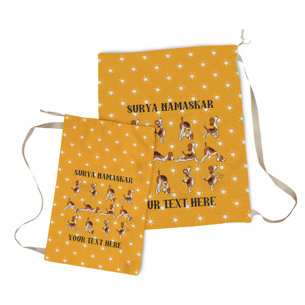 Yoga Dogs Sun Salutations Laundry Bag - Both Bags
