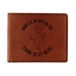 Yoga Dogs Sun Salutations Leatherette Bifold Wallet - Single Sided (Personalized)