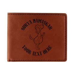 Yoga Dogs Sun Salutations Leatherette Bifold Wallet (Personalized)