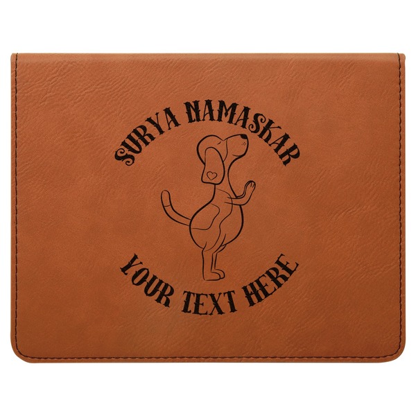 Yoga Dogs Sun Salutations Leatherette 4-Piece Wine Tool Set Flat