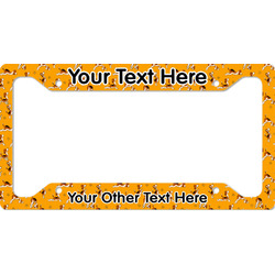 Yoga Dogs Sun Salutations License Plate Frame - Style A (Personalized)