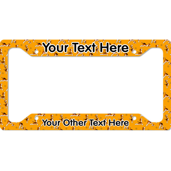 Custom Yoga Dogs Sun Salutations License Plate Frame - Style A (Personalized)