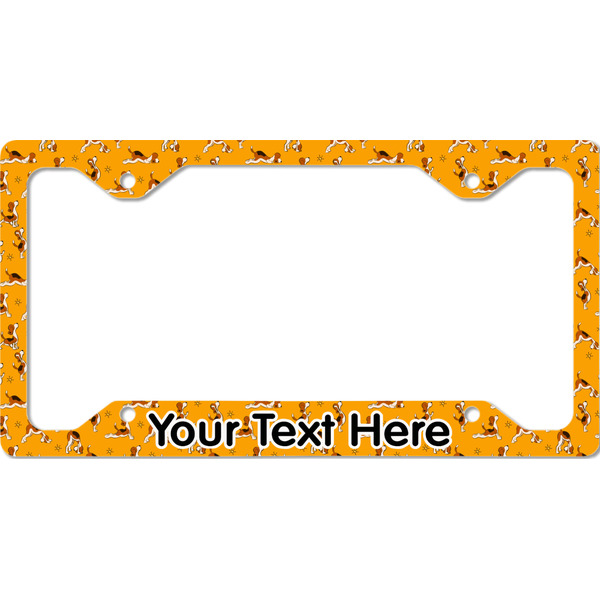 Custom Yoga Dogs Sun Salutations License Plate Frame - Style C (Personalized)