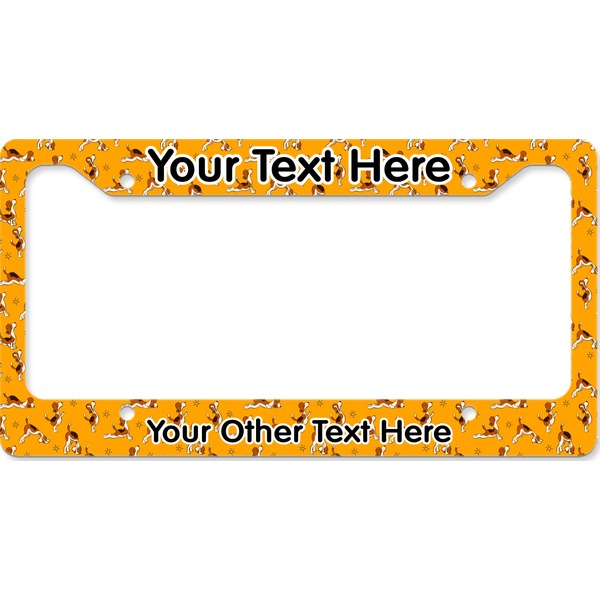 Custom Yoga Dogs Sun Salutations License Plate Frame - Style B (Personalized)