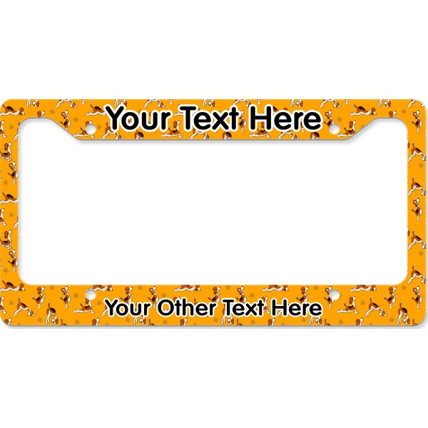 Yoga Dogs Sun Salutations License Plate Frame Wide