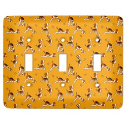 Yoga Dogs Sun Salutations Light Switch Cover (3 Toggle Plate)