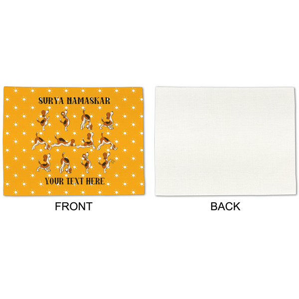 Yoga Dogs Sun Salutations Linen Placemat - APPROVAL Single (single sided)
