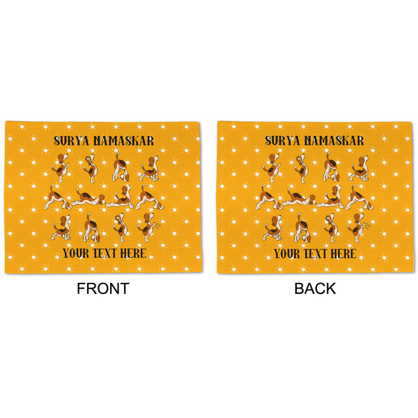 Yoga Dogs Sun Salutations Linen Placemat - APPROVAL (double sided)
