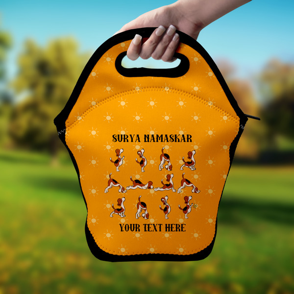 Yoga Dogs Sun Salutations Lunch Bag - Hand