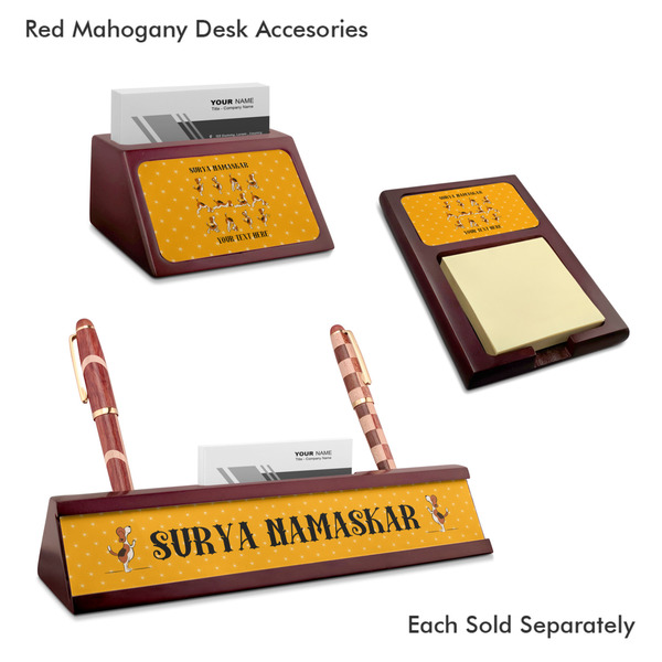 Yoga Dogs Sun Salutations Mahogany Desk Accessories