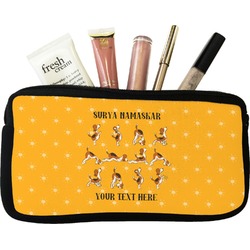 Yoga Dogs Sun Salutations Makeup / Cosmetic Bag - Small (Personalized)