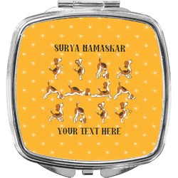 Yoga Dogs Sun Salutations Compact Makeup Mirror (Personalized)