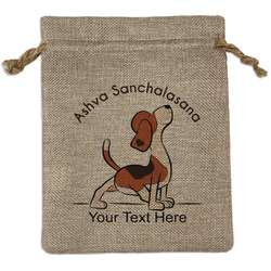 Yoga Dogs Sun Salutations Burlap Gift Bag (Personalized)