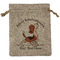 Yoga Dogs Sun Salutations Medium Burlap Gift Bag - Front (Personalized)