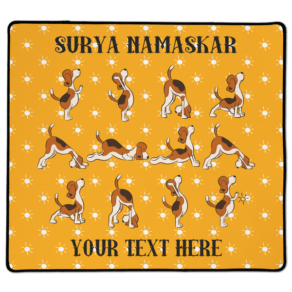 Custom Yoga Dogs Sun Salutations XL Gaming Mouse Pad - 18" x 16" (Personalized)