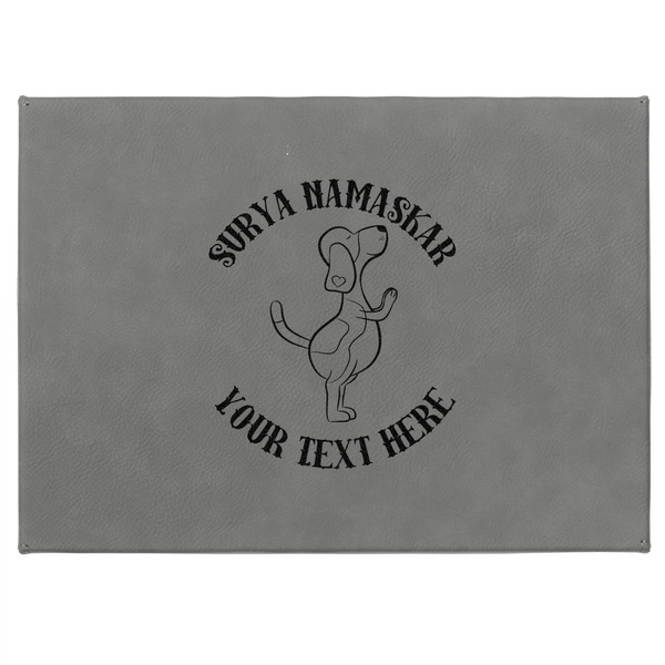 Yoga Dogs Sun Salutations Medium Gift Box with Engraved Leather Lid - Approval