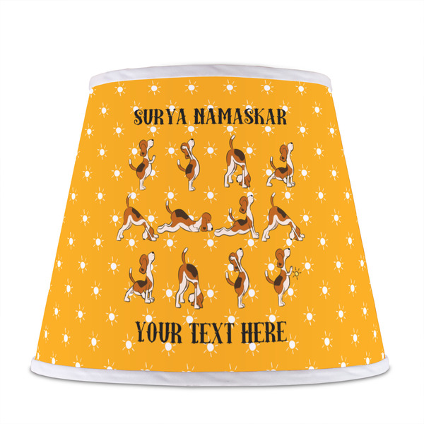 Yoga Dogs Sun Salutations Poly Film Empire Lampshade - Front View