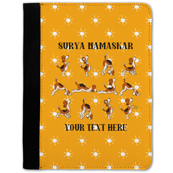 Custom Yoga Dogs Sun Salutations Notebook Padfolio w/ Name or Text