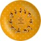 Yoga Dogs Sun Salutations Melamine Plate (Personalized)