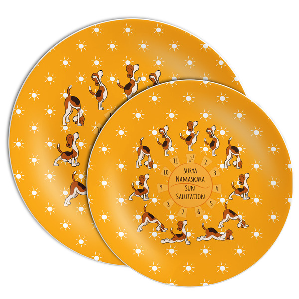 Yoga Dogs Sun Salutations Melamine Plates - PARENT/MAIN