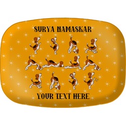 Yoga Dogs Sun Salutations Melamine Platter (Personalized)