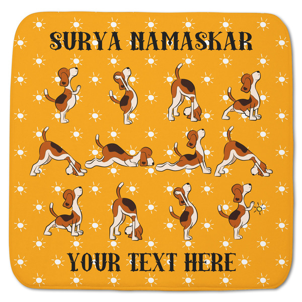 Custom Yoga Dogs Sun Salutations Memory Foam Bath Mat - 48"x48" (Personalized)
