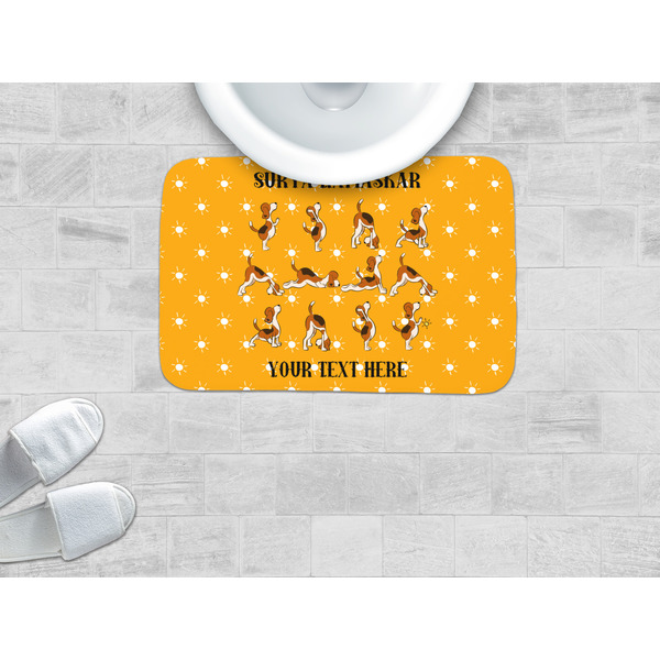 Yoga Dogs Sun Salutations Memory Foam Bath Mat - LIFESTYLE