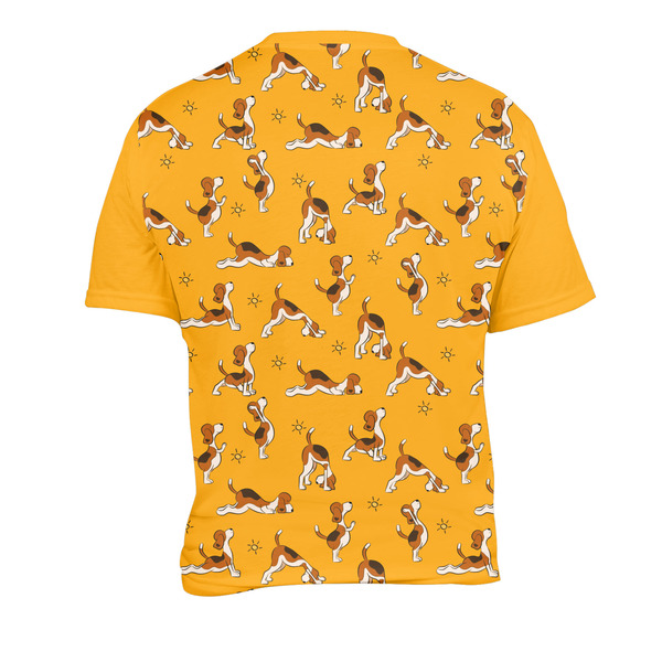 Yoga Dogs Sun Salutations Men's Crew Neck T Shirt Medium - Back