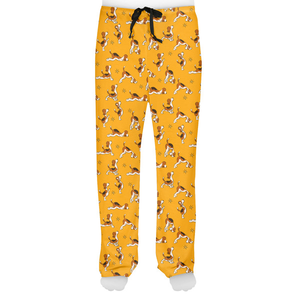 Yoga Dogs Sun Salutations Men's Pjs Front - on model
