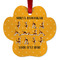 Yoga Dogs Sun Salutations Metal Paw Ornament - Double Sided w/ Name or Text