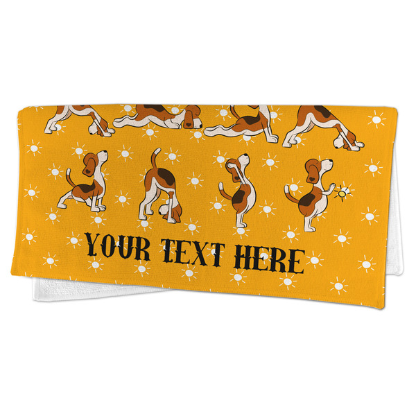 Yoga Dogs Sun Salutations Microfiber Dish Rag - FOLDED (half)
