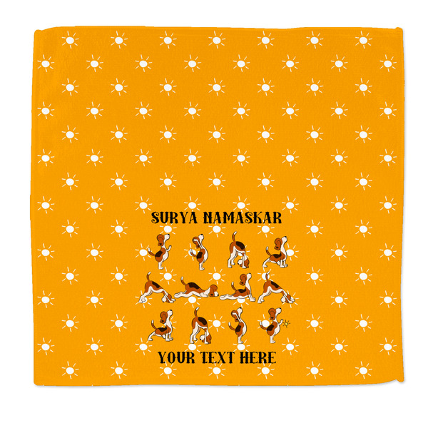 Custom Yoga Dogs Sun Salutations Microfiber Dish Rag (Personalized)