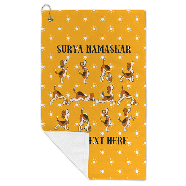 Yoga Dogs Sun Salutations Microfiber Golf Towels - FOLD