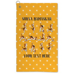 Yoga Dogs Sun Salutations Microfiber Golf Towel - Large (Personalized)