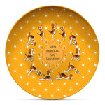 Yoga Dogs Sun Salutations Microwave Safe Plastic Plate - Composite Polymer