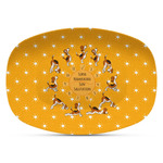 Yoga Dogs Sun Salutations Plastic Platter - Microwave & Oven Safe Composite Polymer