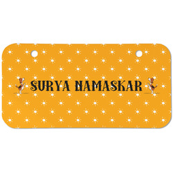 Yoga Dogs Sun Salutations Mini/Bicycle License Plate (2 Holes) (Personalized)