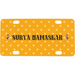 Yoga Dogs Sun Salutations Mini/Bicycle License Plate (Personalized)