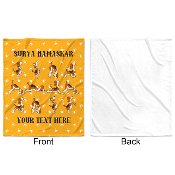 Yoga Dogs Sun Salutations Minky Blanket - 50"x60" - Single Sided - Front & Back