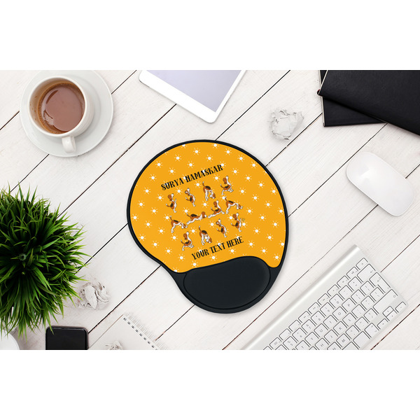Yoga Dogs Sun Salutations Mouse Pad with Wrist Rest - LIFESYTLE 1