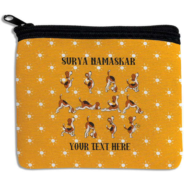 Custom Yoga Dogs Sun Salutations Rectangular Coin Purse (Personalized)