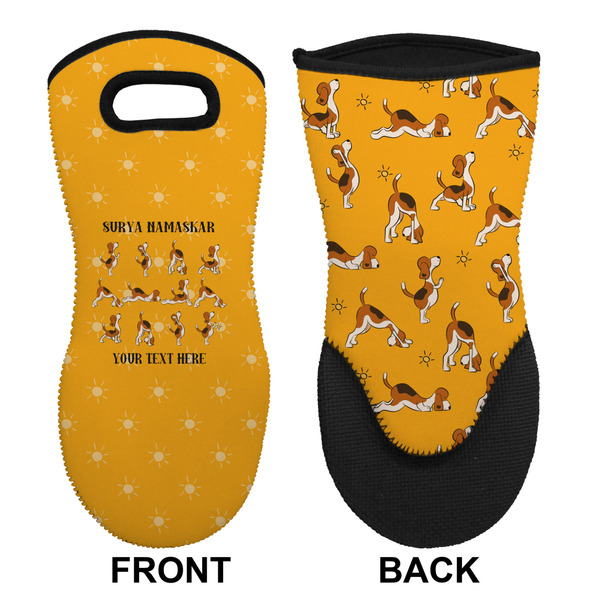 Yoga Dogs Sun Salutations Neoprene Oven Mitt (Front & Back)