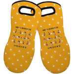 Yoga Dogs Sun Salutations Neoprene Oven Mitts - Set of 2 w/ Name or Text