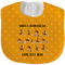 Yoga Dogs Sun Salutations Velour Baby Bib w/ Name or Text