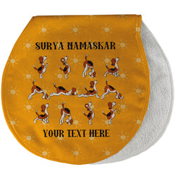 Yoga Dogs Sun Salutations Burp Pad - Velour w/ Name or Text
