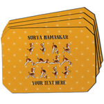 Yoga Dogs Sun Salutations Dining Table Mat - Octagon w/ Name or Text