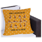 Yoga Dogs Sun Salutations Outdoor Pillow (Personalized)